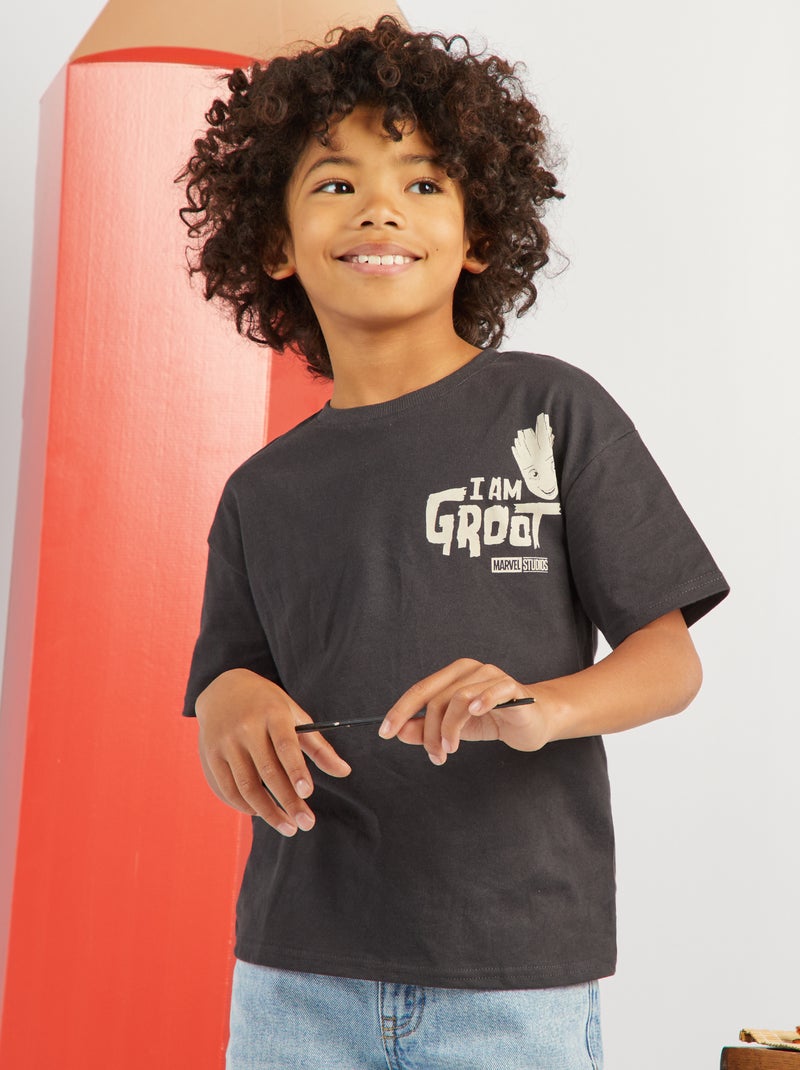 Jersey T-shirt 'Groot' 'Marvel' ZWART - Kiabi
