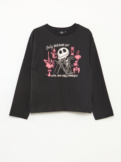 Jersey T-shirt in halloweenthema 'Disney' 'Jack Skellington' - Kiabi