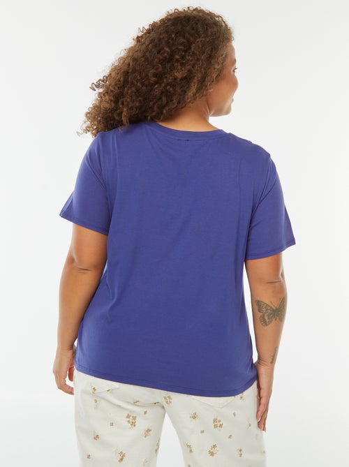Jersey T-shirt met borduursel - Kiabi