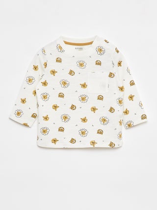 Jersey T-shirt met borstzakje
