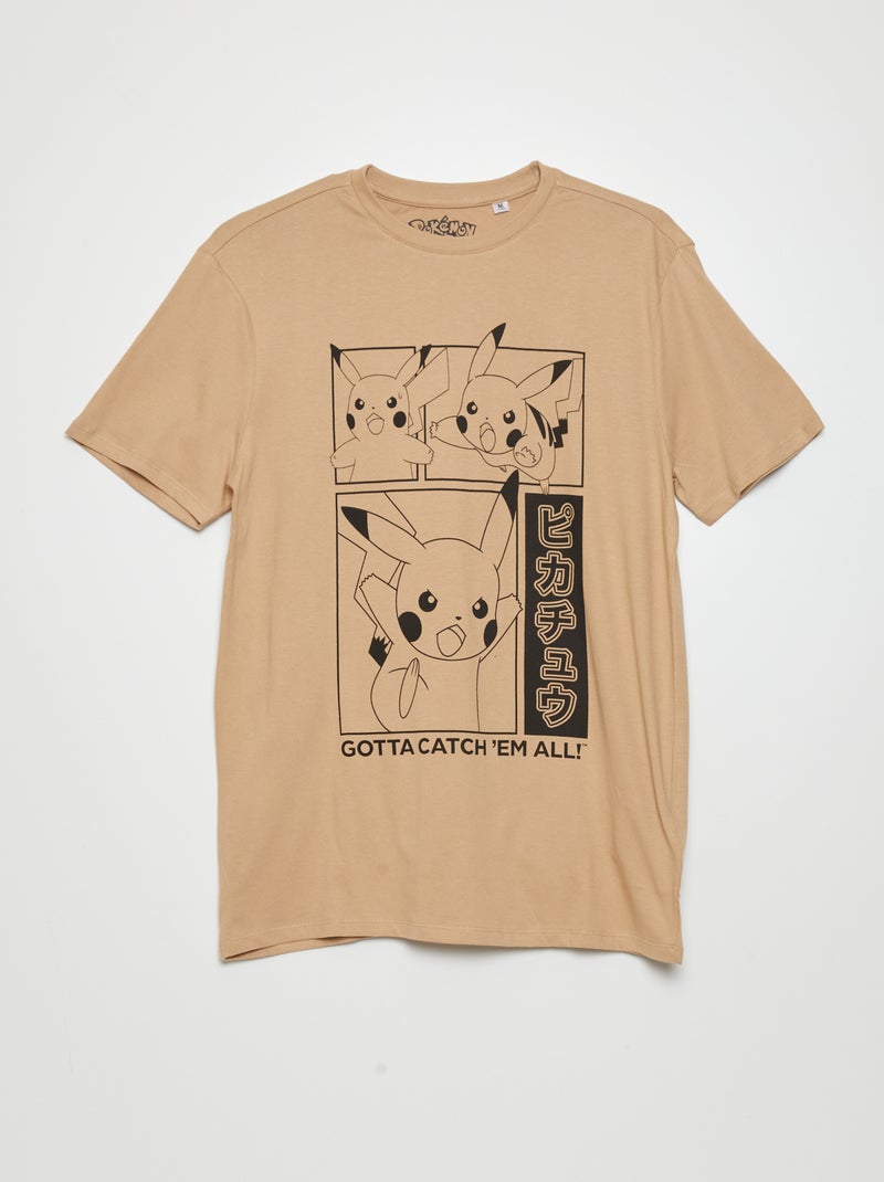 Jersey T-shirt 'Pokémon' BIEGE - Kiabi