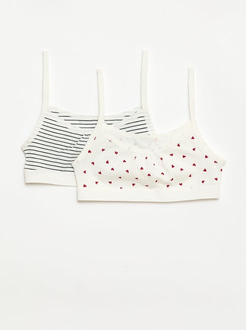 Jersey top met smalle bandjes - Setje van 2 - Kiabi