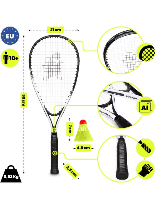 Jeu de crossminton hypermotion – 2 raquettes, 5 volants, sac de transport - Kiabi Jeu de crossminton hypermotion – 2 raquettes, 5 volants, sac de transport - Kiabi
