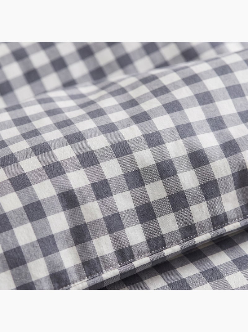 Jeu de draps 100% coton avec taie(s) d’oreiller, carreaux vichy - gamusi. Bleu - Kiabi