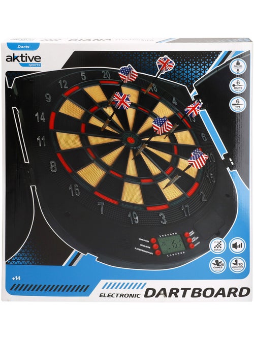 Jeu de fléchettes électronique 50x45 cm avec 6 fléchettes aktive - Kiabi