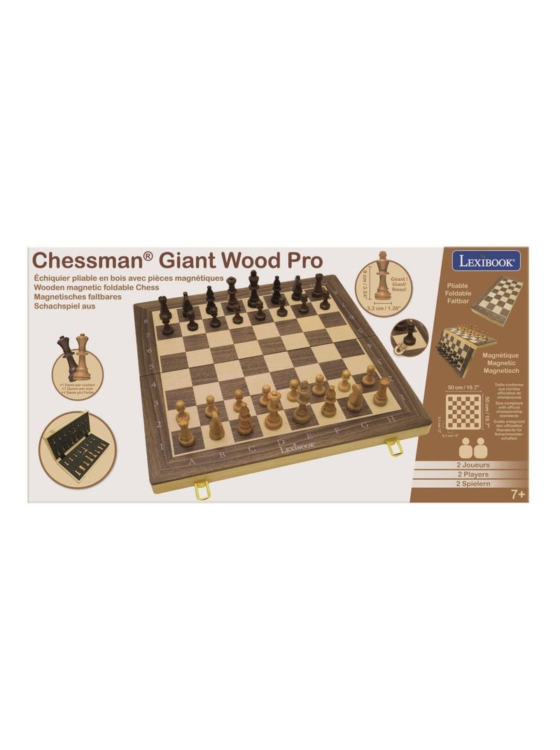 Jeu d’échecs magnétique pliable en bois N/A - Kiabi