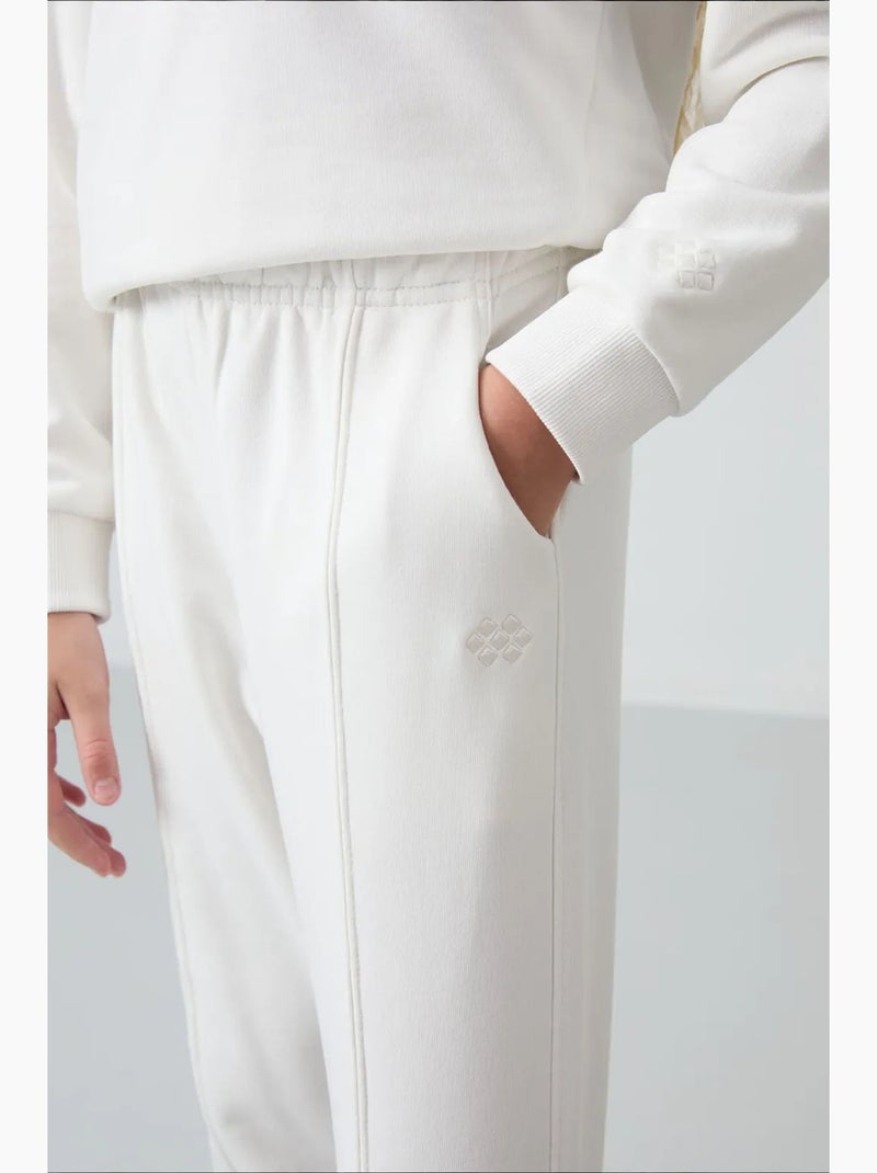 Jeugd oversized lange trainingsset tommy Gebroken wit - Kiabi