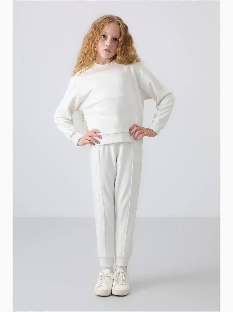 Jeugd oversized lange trainingsset tommy Gebroken wit - Kiabi