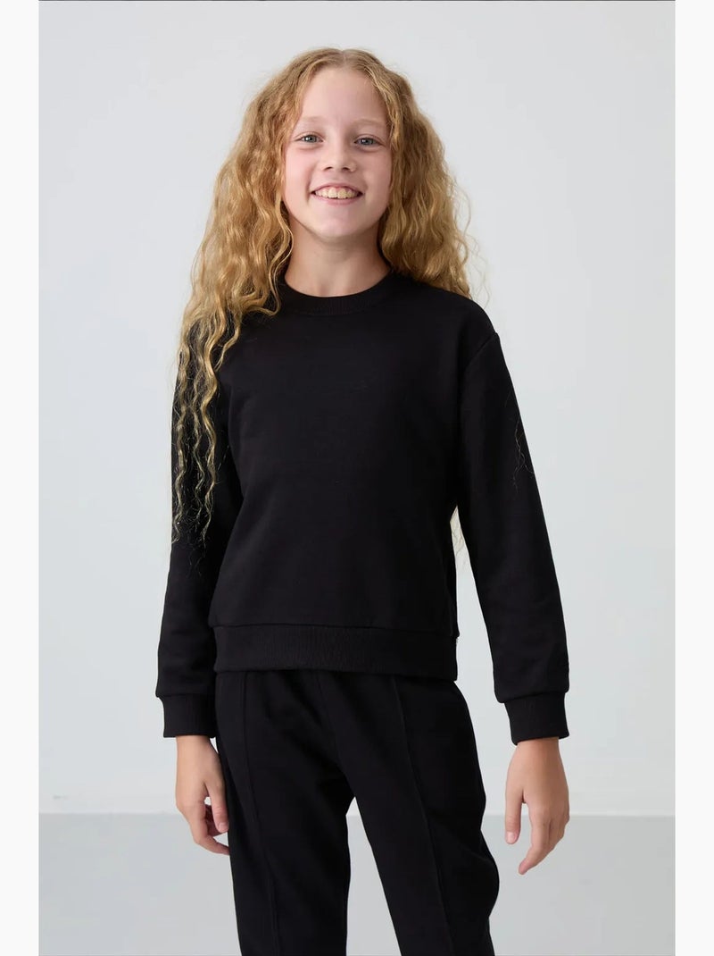 Jeugd oversized lange trainingsset tommy Zwart - Kiabi