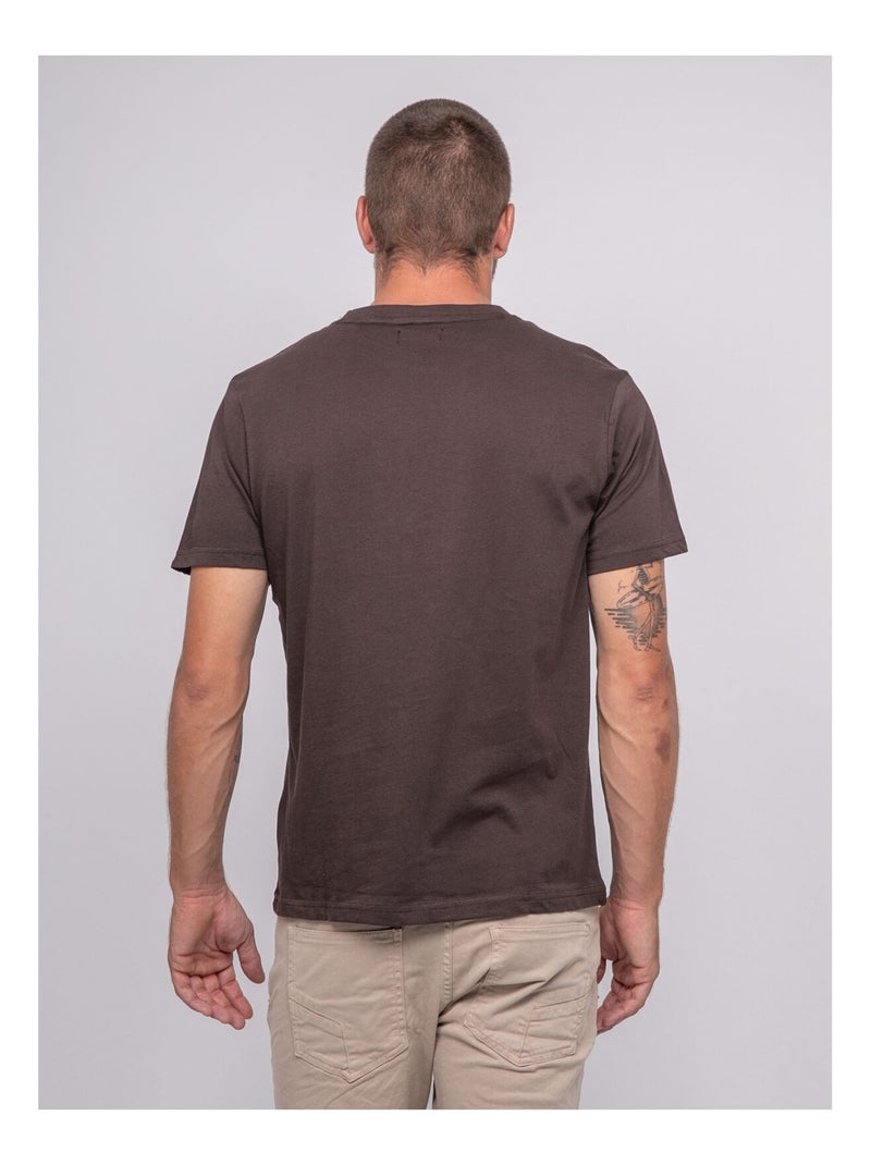 Jimitri bedrukt t-shirt met korte mouwen Bruin - Kiabi