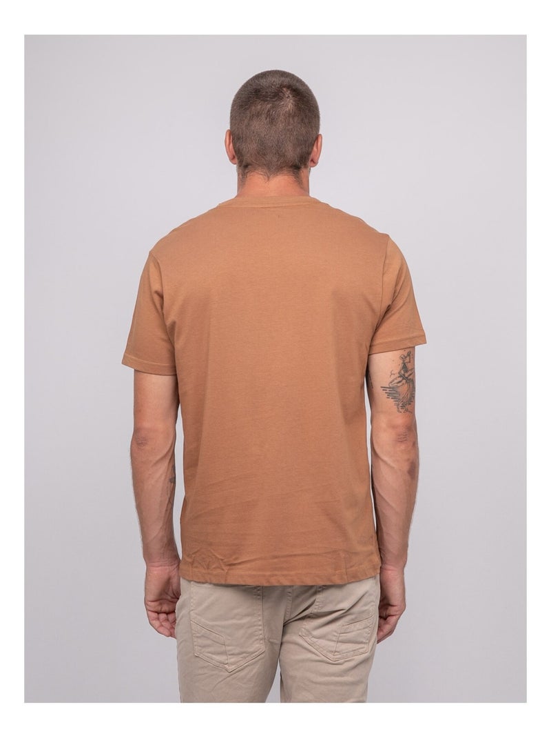 Jimitri bedrukt t-shirt met korte mouwen Caramelbruin - Kiabi