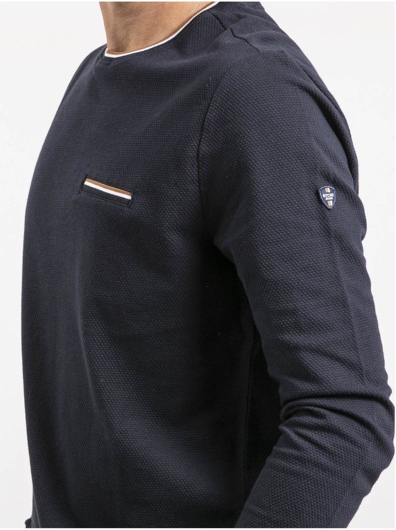 Jinicole t-shirt met lange mouwen van puur katoen Marineblauw - Kiabi