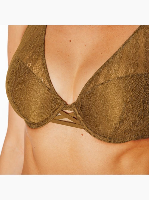 Jo beha ampliforme foulard bruin/rood - Kiabi