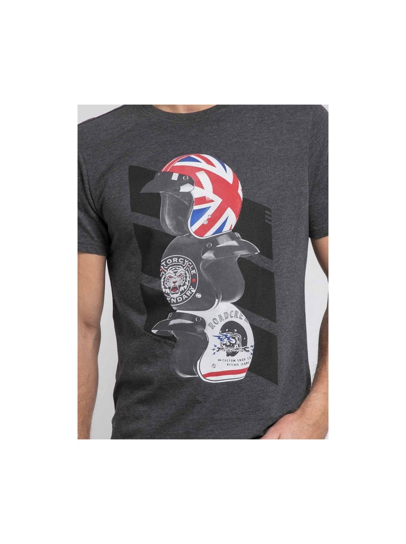 Joakim t-shirt met ronde hals van puur katoen Grijs - Kiabi