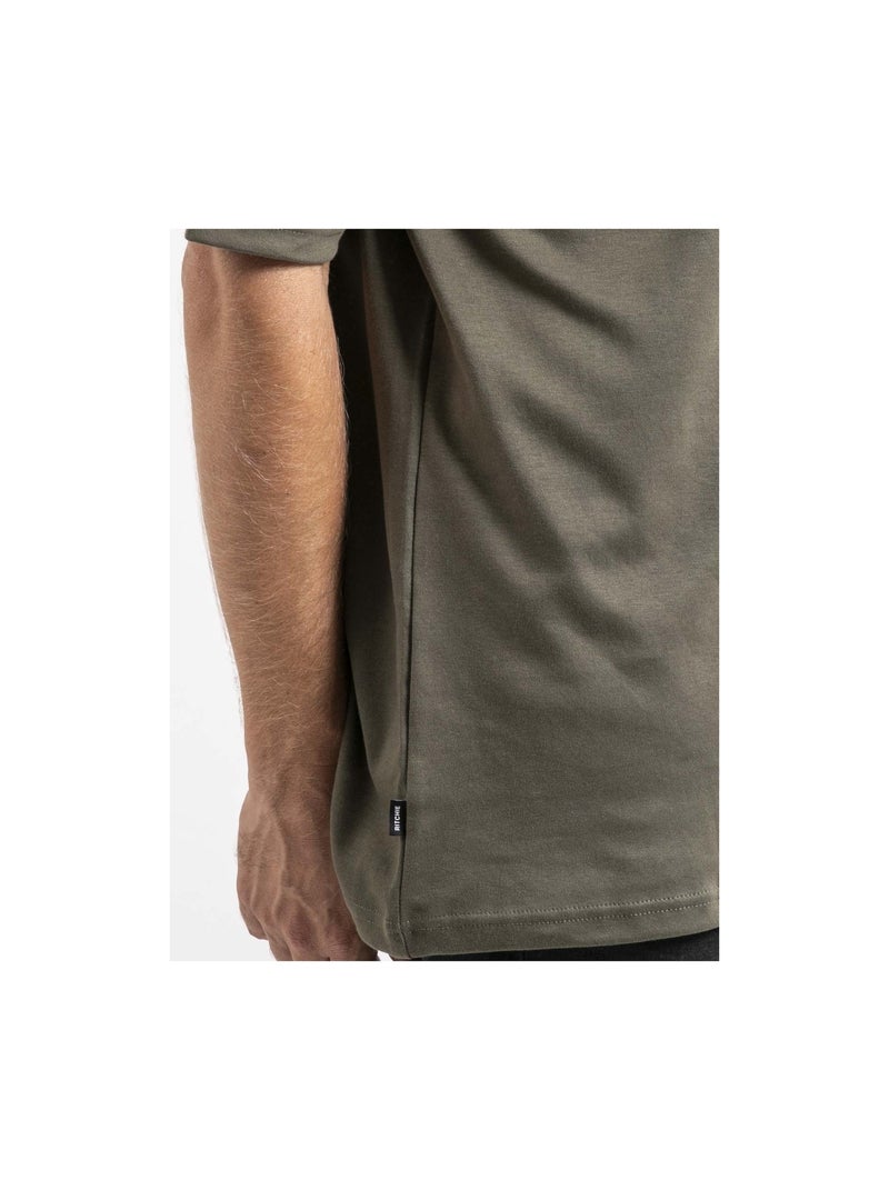 Jocitron oversized t-shirt met korte mouwen van puur katoen Kaki - Kiabi