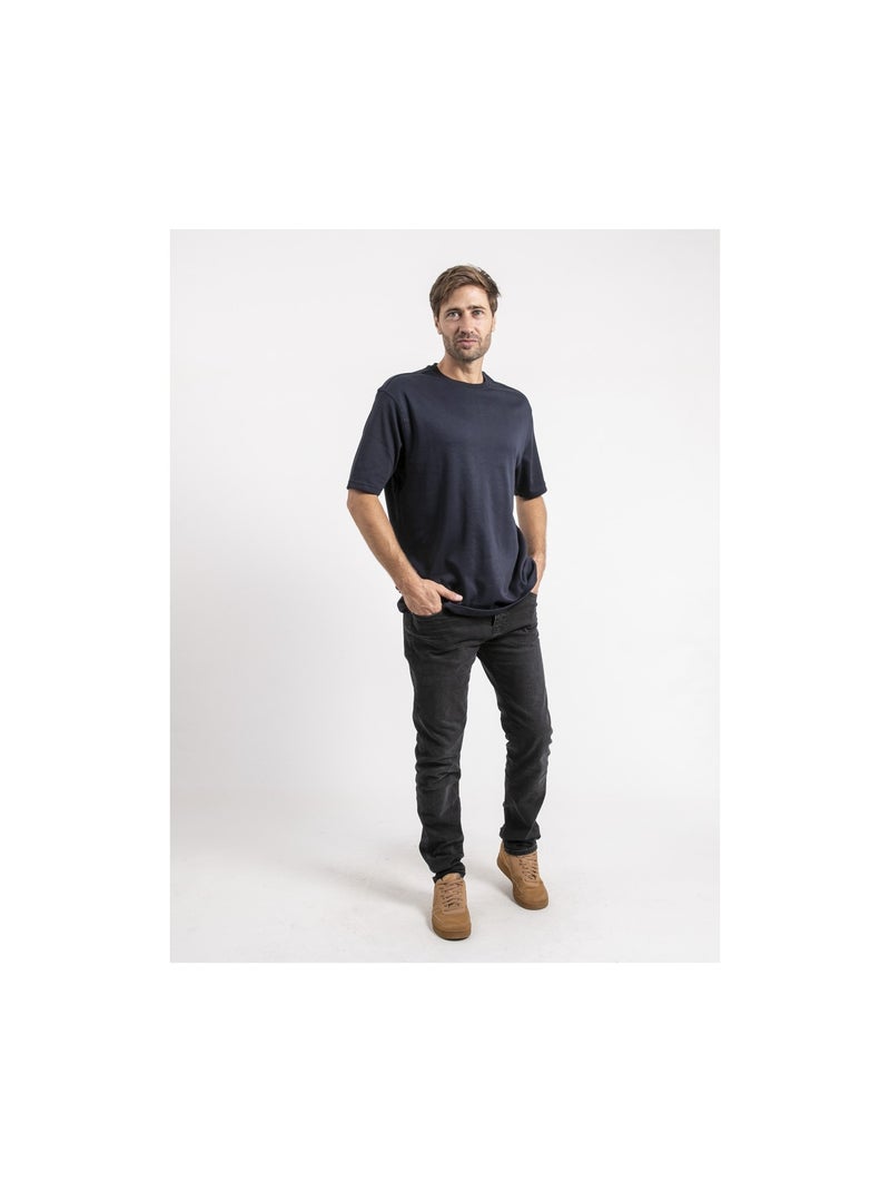 Jocitron oversized t-shirt met korte mouwen van puur katoen Marineblauw - Kiabi