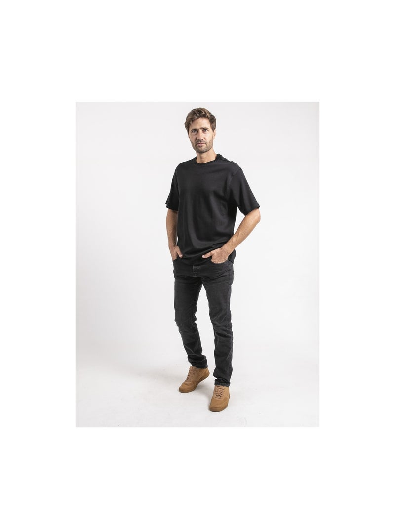 Jocitron oversized t-shirt met korte mouwen van puur katoen Zwart - Kiabi