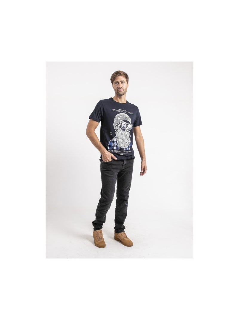 Jocolza t-shirt met korte mouwen van puur katoen Marineblauw - Kiabi