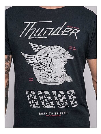 Joctogone bedrukt t-shirt met korte mouwen