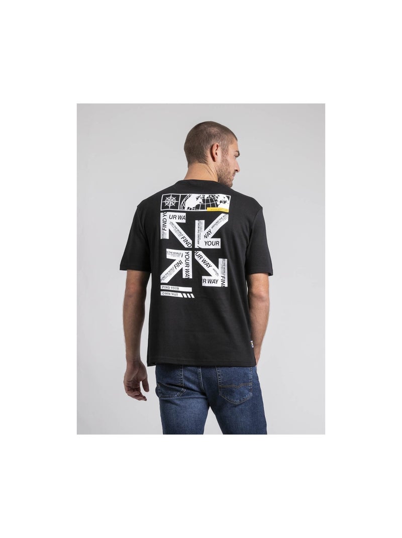 Joeden oversized t-shirt met ronde hals van puur katoen Zwart - Kiabi