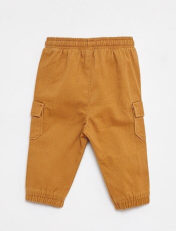 Jogg-broek van keperstof met zakken met klepje