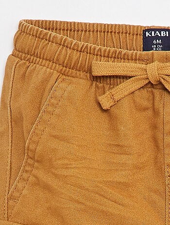 Jogg-broek van keperstof met zakken met klepje