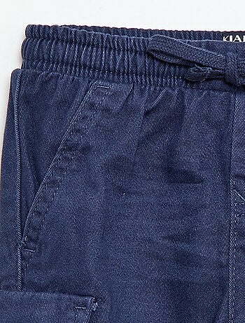 Jogg-broek van keperstof met zakken met klepje