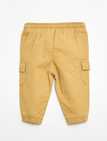 Jogg-broek van keperstof met zakken met klepje