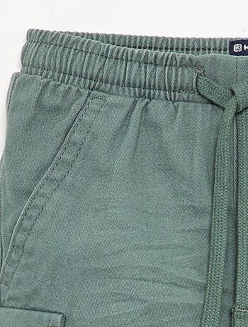 Jogg-broek van keperstof met zakken met klepje