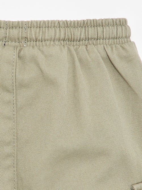 Jogg-broek van keperstof met zakken met klepje - Kiabi