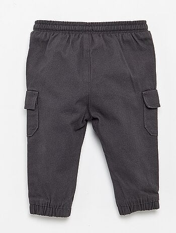 Jogg-broek van keperstof met zakken met klepje