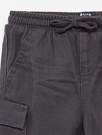 Jogg-broek van keperstof met zakken met klepje