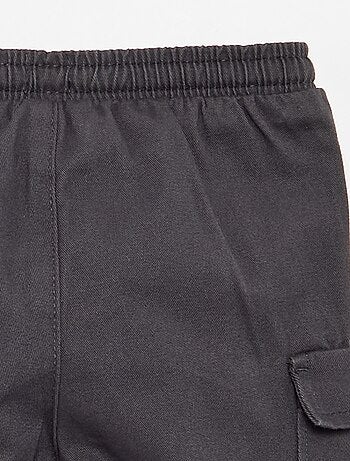 Jogg-broek van keperstof met zakken met klepje
