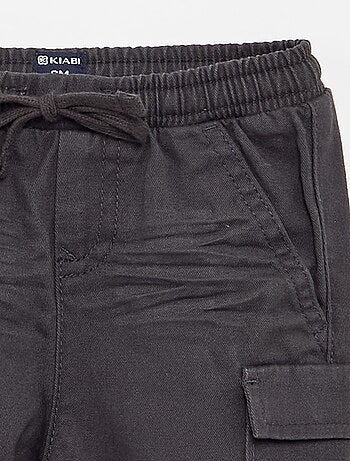 Jogg-broek van keperstof met zakken met klepje