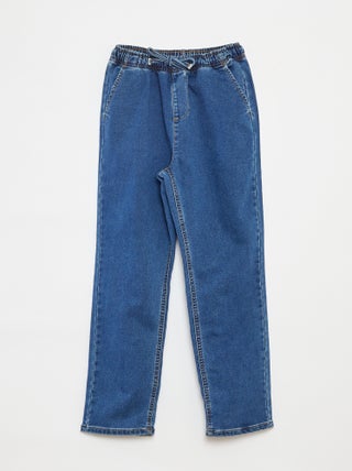 Jogg-broek van spijkerstof met elastische tailleband