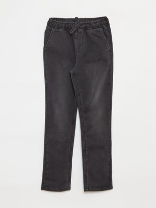 Jogg-broek van spijkerstof met elastische tailleband