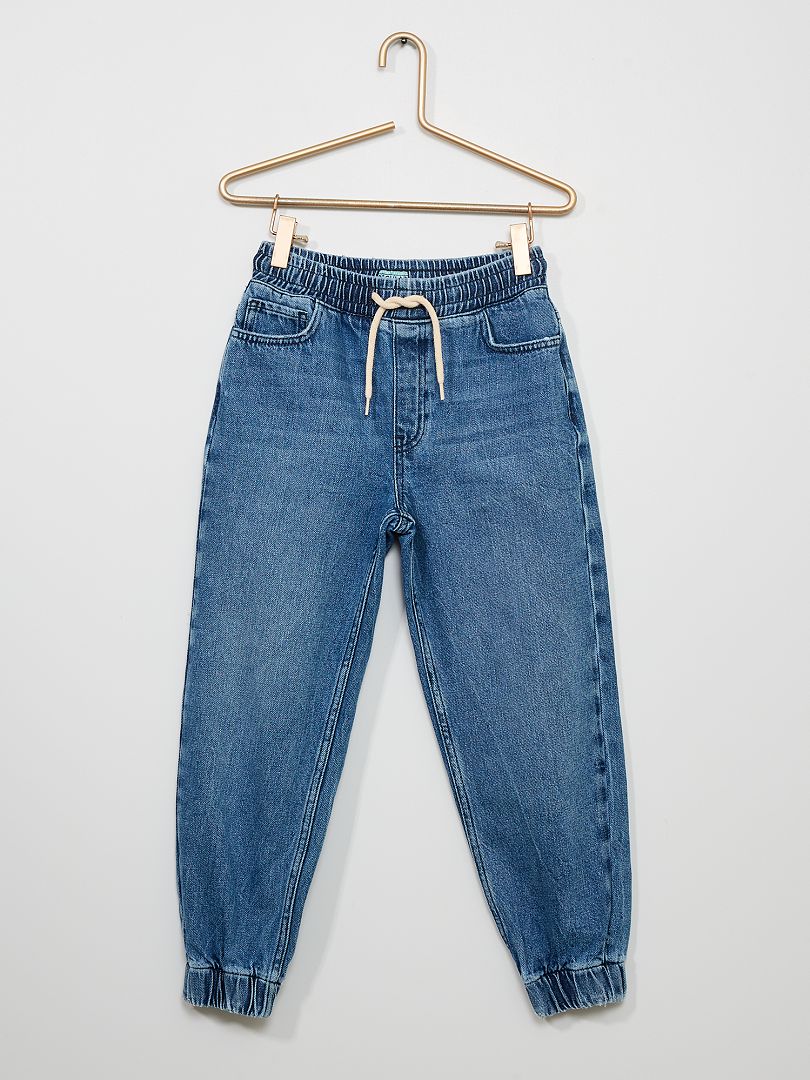 Jogg-jeans met aantrekkoordje BLAUW - Kiabi