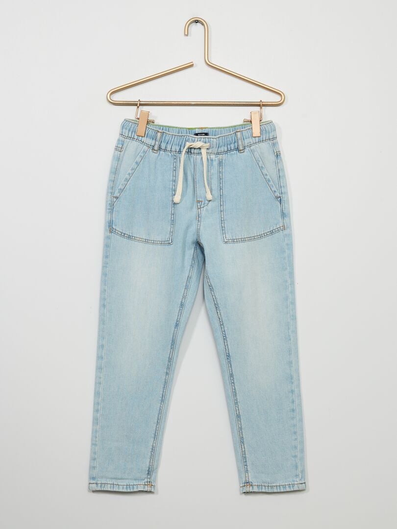 Jogg-jeans met aantrekkoordjes BLAUW - Kiabi