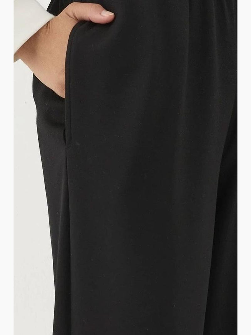 Joggerbroek met elastische taille en modale touch hiccup Zwart - Kiabi