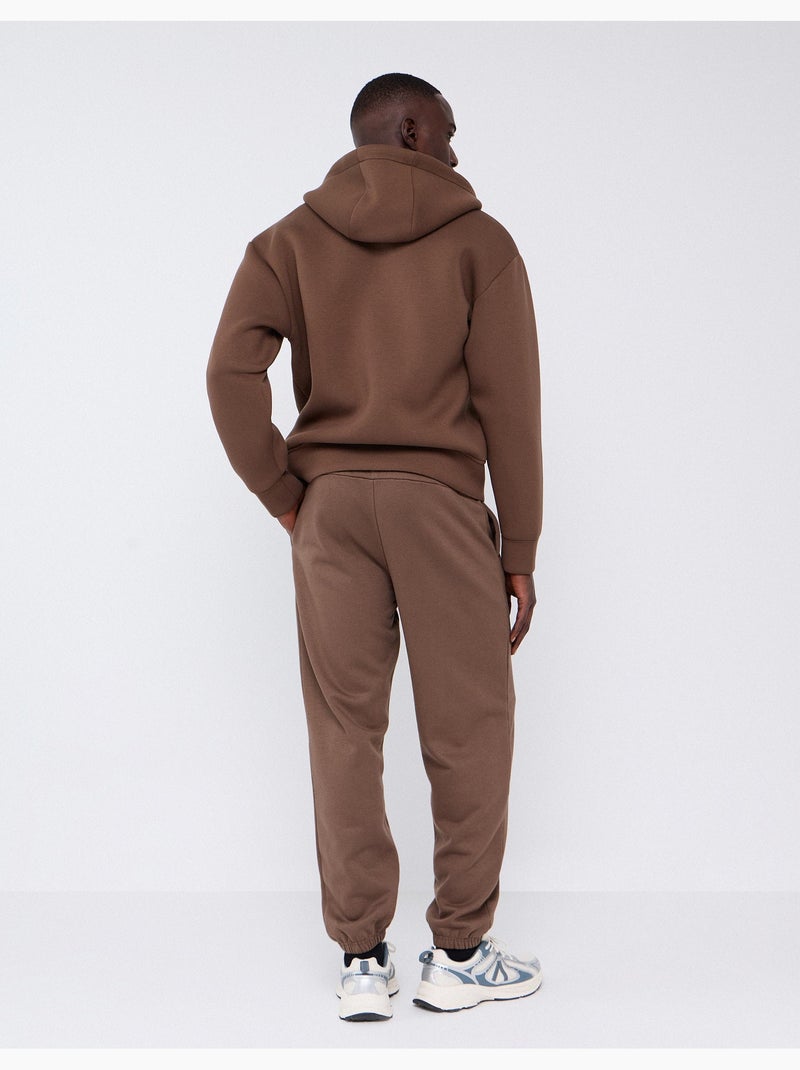 Joggerbroek van pluche, mo fashion Bruin - Kiabi