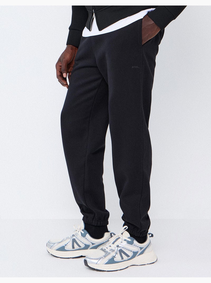 Joggerbroek van pluche, mo fashion Zwart - Kiabi