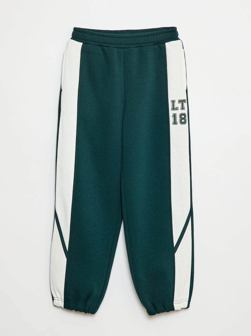 Jogging avec bandes contrastantes Vert - Kiabi
