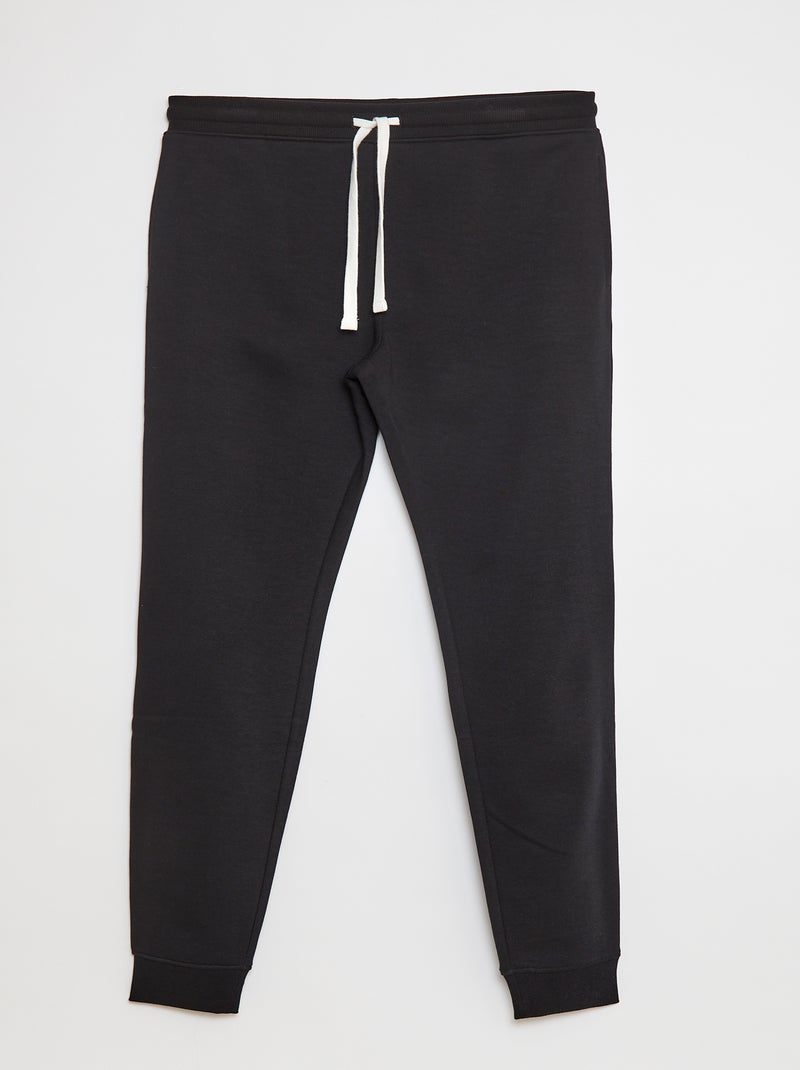 Jogging basique en molleton - L36 Noir - Kiabi
