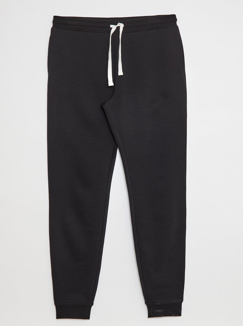 Jogging basique molleton - L38 Noir - Kiabi