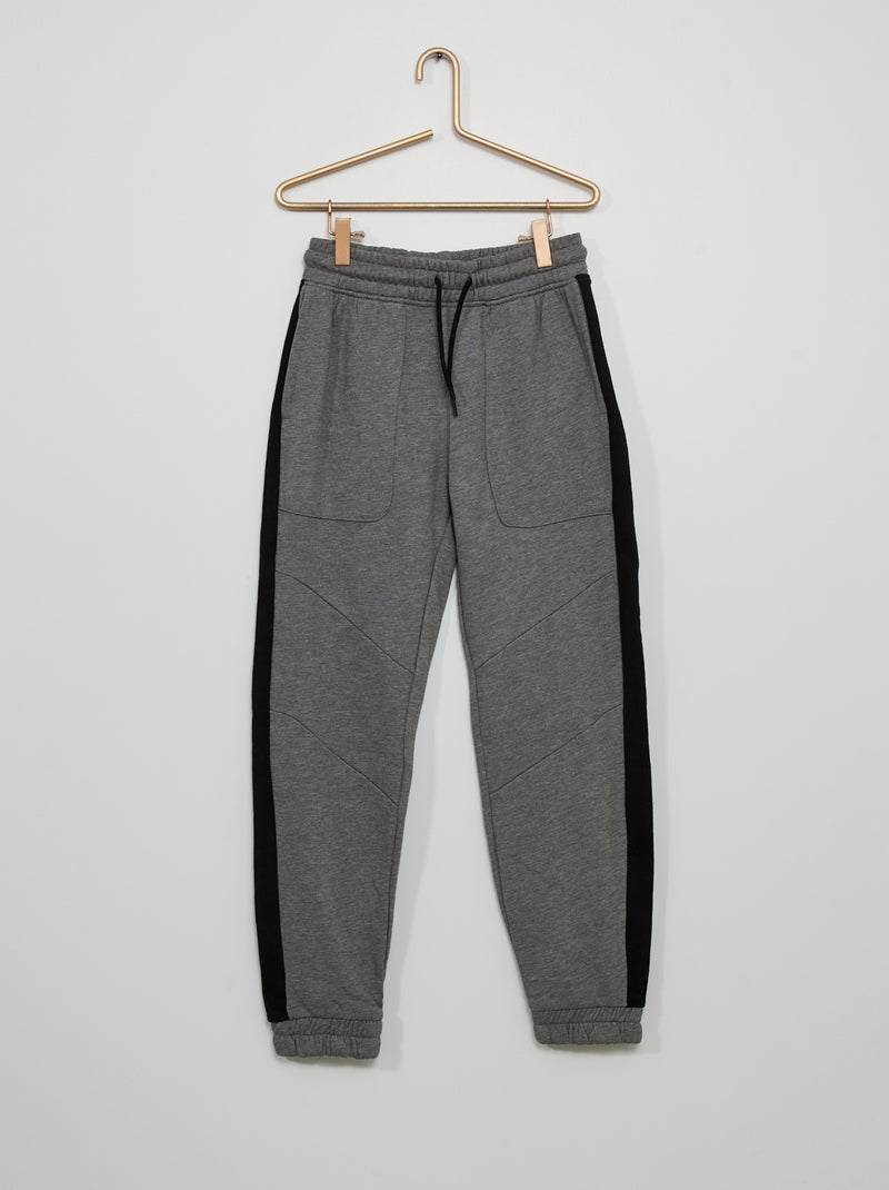 Jogging bicolor gris - Kiabi