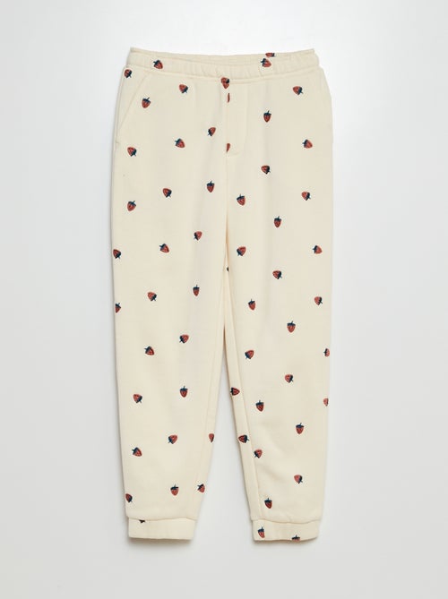 Jogging brodé fraises - Kiabi