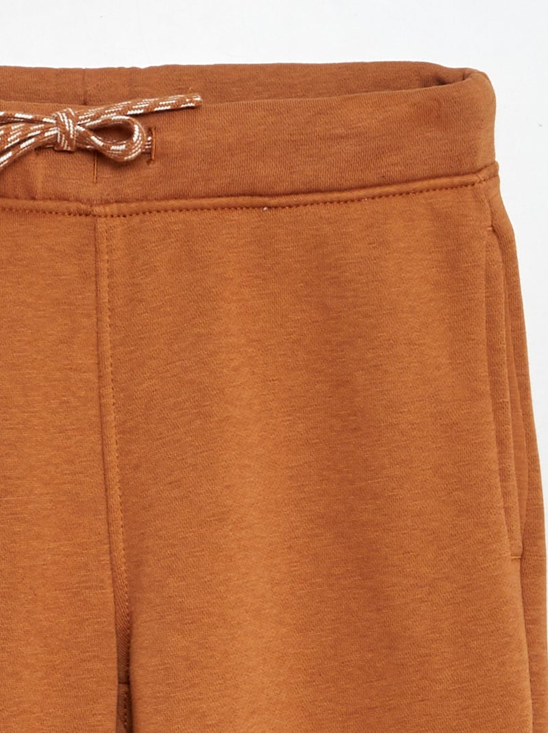 Jogging chiné avec ceinture ajustable Marron - Kiabi