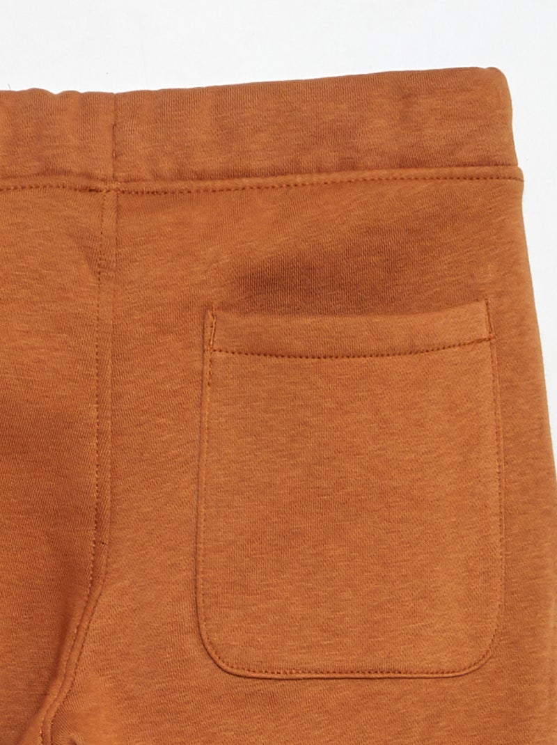 Jogging chiné avec ceinture ajustable Marron - Kiabi