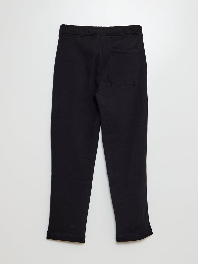 Jogging chiné avec ceinture ajustable noir - Kiabi