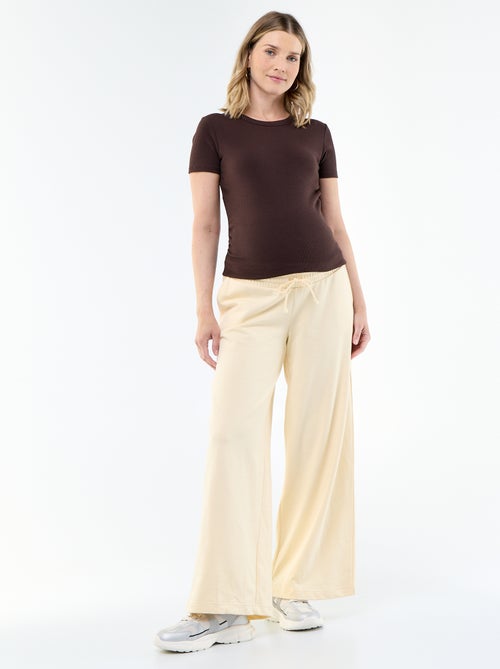 Jogging de maternité wide leg en french terry - Kiabi